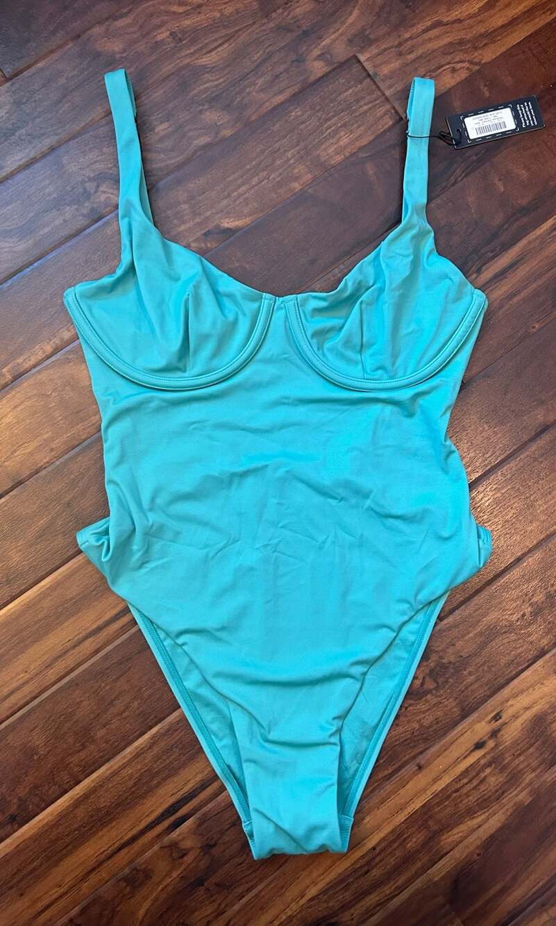 CUUP The Scoop One Piece Swimsuit in Tide Beach Resort Vacation